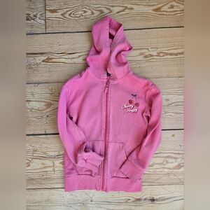 George Pink Cherry Graphic Zip Hoodie M (7–8)